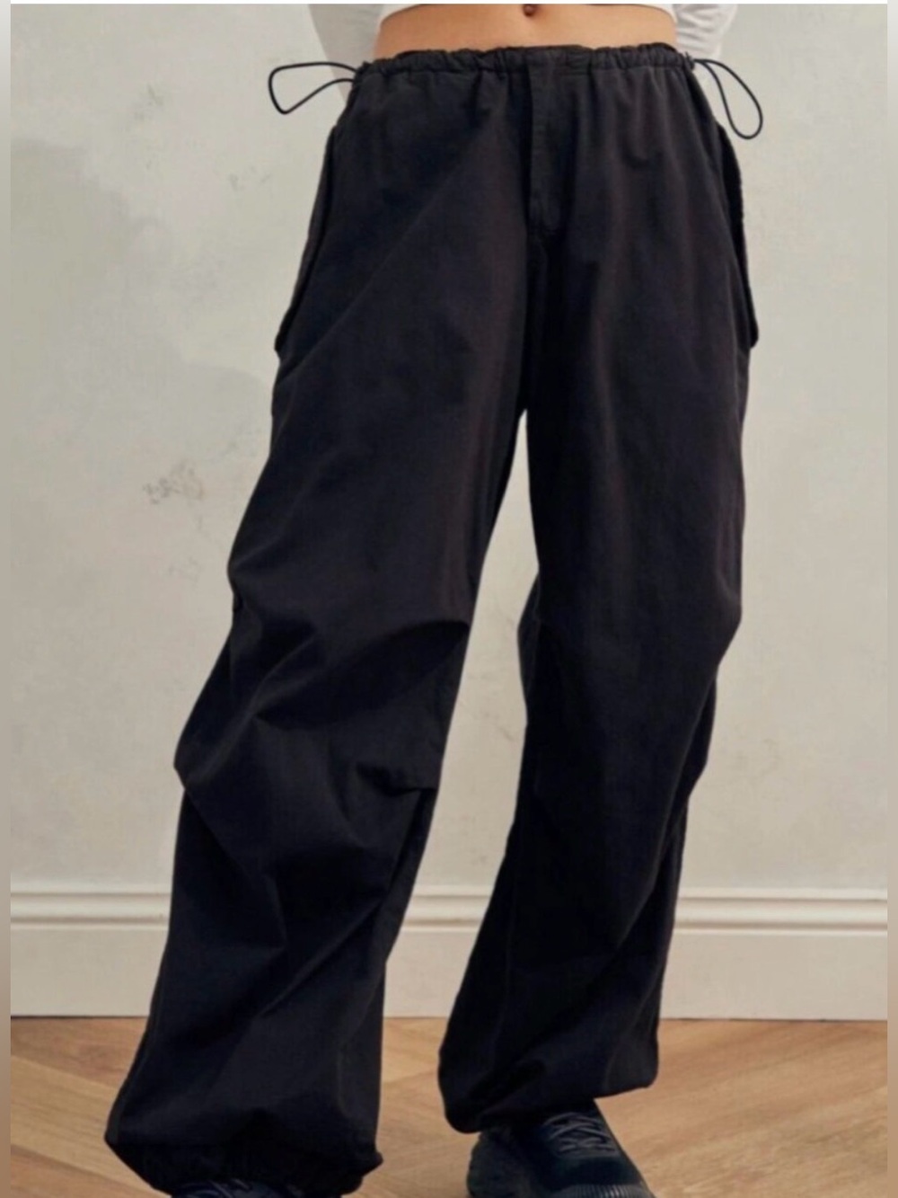 iets frans baggy tech pants black